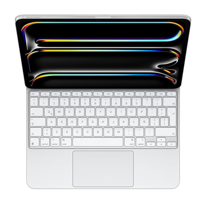 HOT DEAL SẢN PHẨM MỚI: Bàn phím Magic cho iPad Pro 13‑inch (M5) - Tây Ban Nha (Mỹ Latinh) - Trắng
