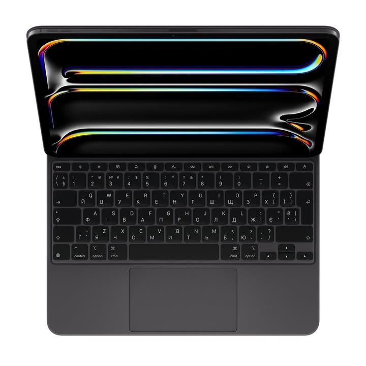 HOT DEAL SẢN PHẨM MỚI: Bàn phím Magic cho iPad Pro 13 inch (M5) - Ukrainian - Đen MWR53UA/A