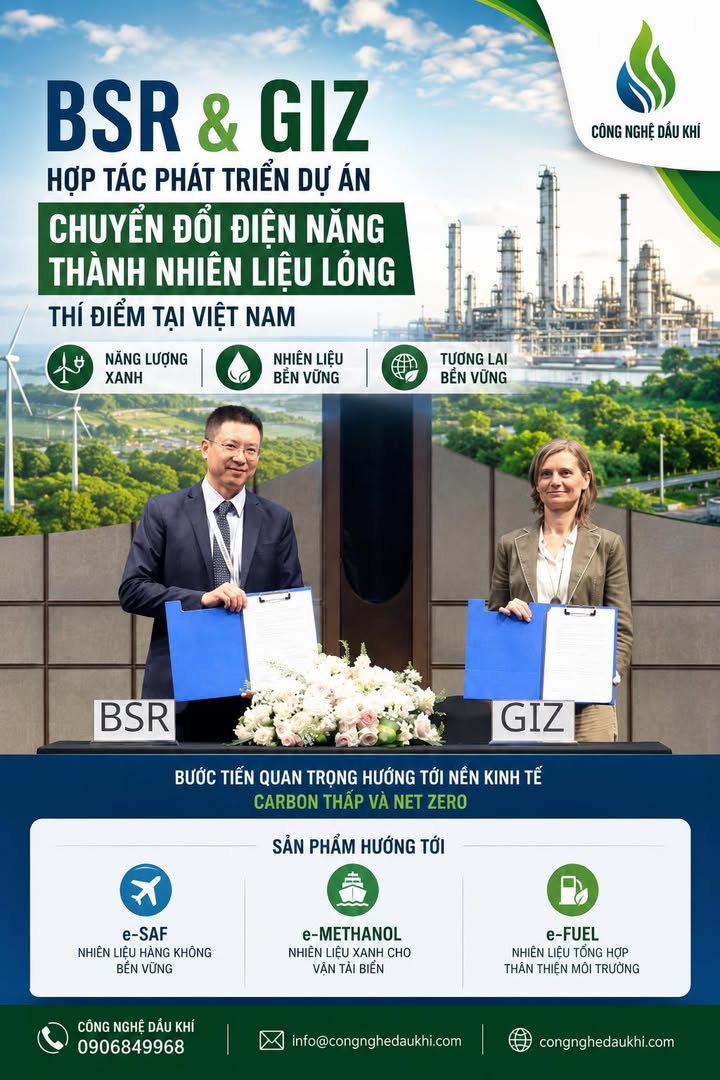 ⚡ BSR Bắt Tay GIZ Đức Thí Điểm Chuyển Điện Thành Nhiên Liệu Lỏng Tại Việt Nam 
#...