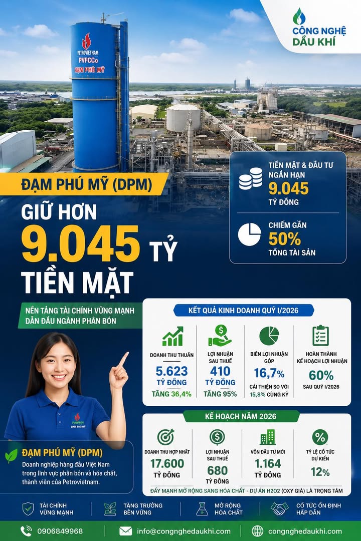 ĐẠM PHÚ MỸ GIỮ HƠN 9.000 TỶ ĐỒNG TIỀN MẶT – “KHO BẠC” KHỔNG LỒ CỦA NGÀNH PHÂN B...
